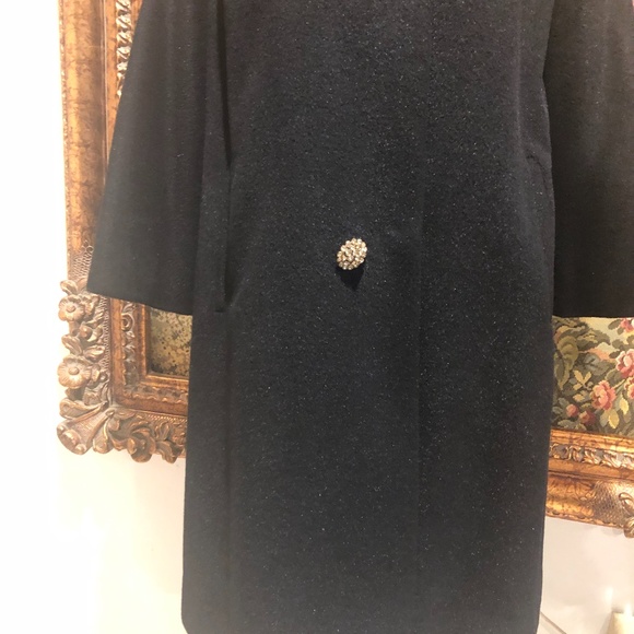 Vintage Wool & Fur Coat Beautiful Perfect - Picture 4 of 11